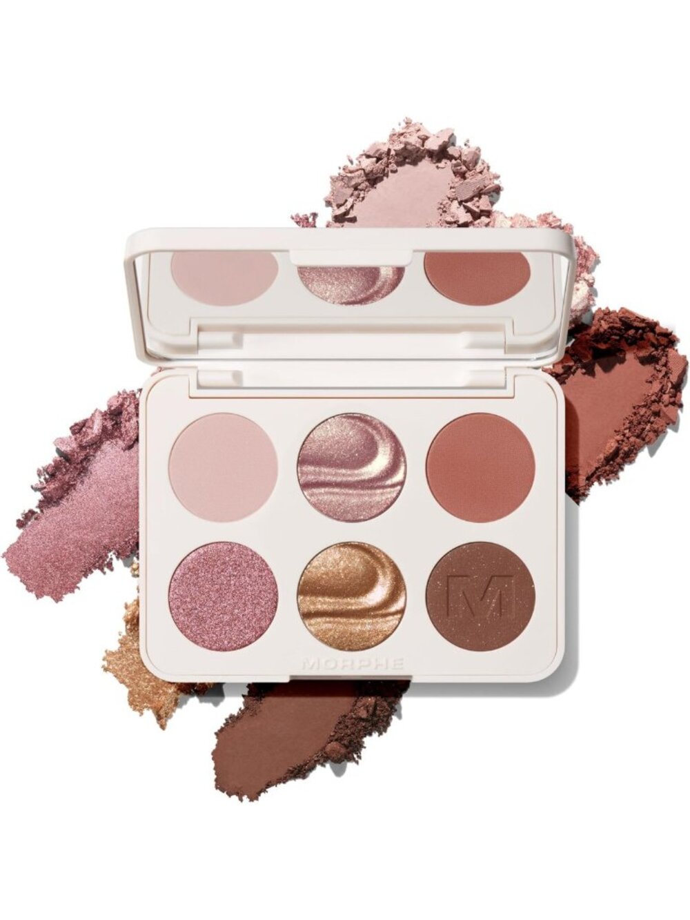 High Pigment 6-Pan Eyeshadow Palette - Shimmer, Matte & Metallic Neutrals for